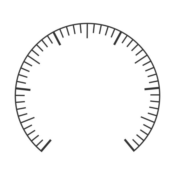 ilustraciones, imágenes clip art, dibujos animados e iconos de stock de medidor de presión, velocímetro, tonómetro, termómetro, manómetro, barómetro, navegador o escala indicadora. plantilla de gráfico de panel de medición - barometer meteorology gauge forecasting