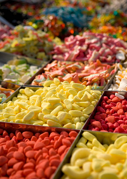 Sweets at a market abstract Sweets at a market abstract background pick and mix stock pictures, royalty-free photos & images