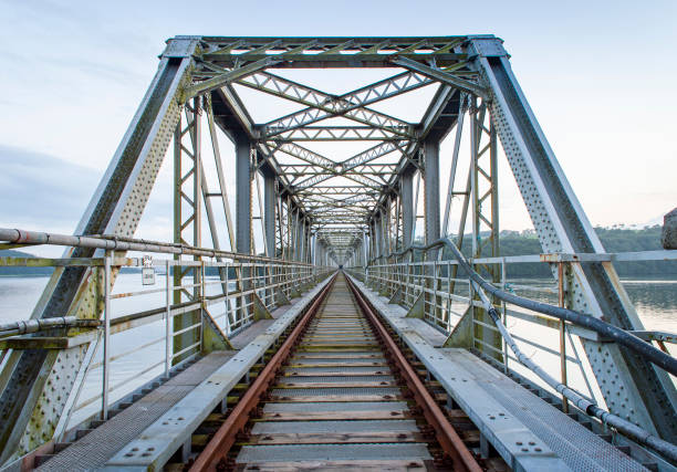 istock Abandoned railway bridge during the sunset 1400866862