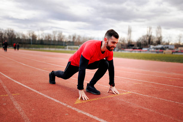 istock Slim man jogging outdoors 1400867969