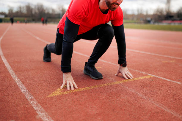 istock Slim man jogging outdoors 1400868009