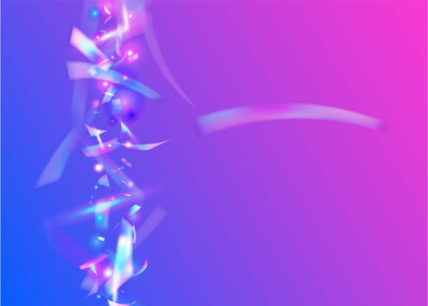 istock Neon Sparkles. Retro Festival Wallpaper. Digital Art. Iridescent Texture. Bright Foil. Shiny Banner. Pink Laser Background. Kaleidoscope Glare. Blue Neon Sparkles 1400872144