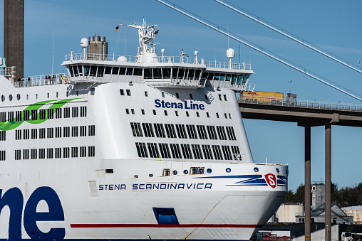 Ferry Stena Scandinavica arriving port of Gothenburg.