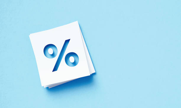 istock White Adhesive Notes With Cutout Percentage Sign Sitting Over Blue Background 1400880513