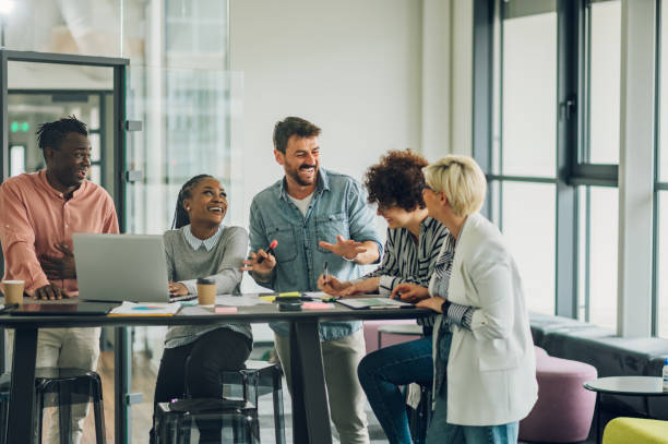 istock Multiracial business team having a meeting in an office 1400882229