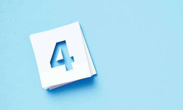 istock White Adhesive Notes With Cutout Number 4 Sitting Over Blue Background 1400882437