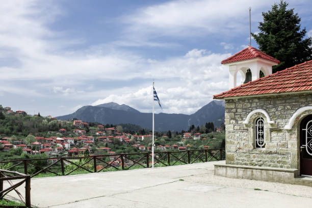 Saint George chapel in Ano Chora, Naftaktia, Greece.