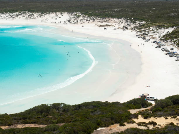 istock Beautiful Bay with white sand 1400887491
