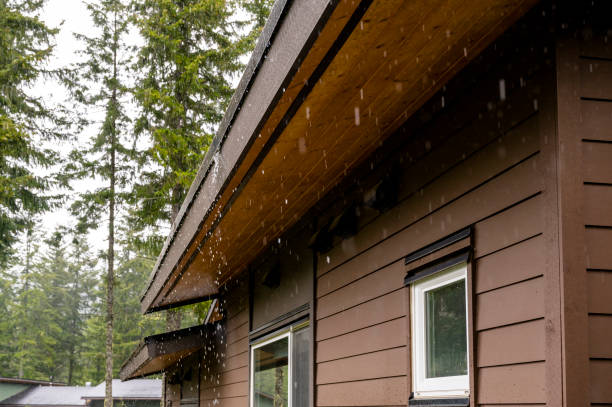 istock Rainy day outside a residential building 1400888349
