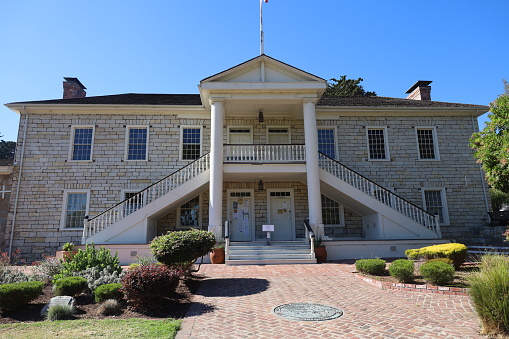 8-10-2021: Monterey, California:Colton hall in the city center