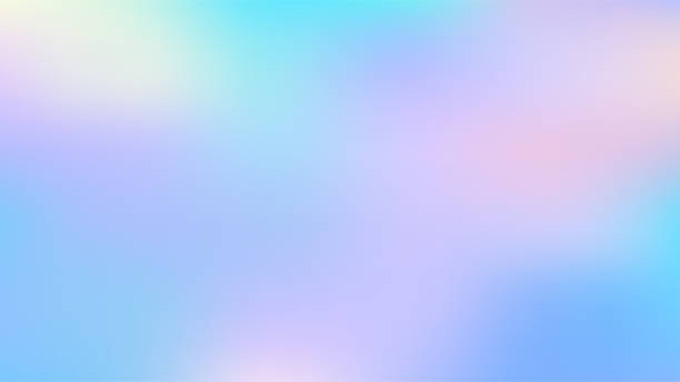 ilustrações de stock, clip art, desenhos animados e ícones de pastel glow colors smooth gradient rainbow defocused blurred motion iridescent abstract background vector illustration - holographic texture