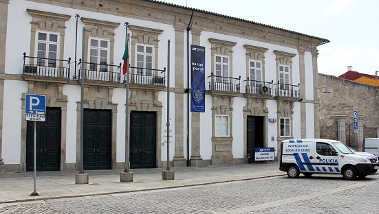 Historic building housing the District Police Command, in the Largo de Santiago, Braga, Portugal