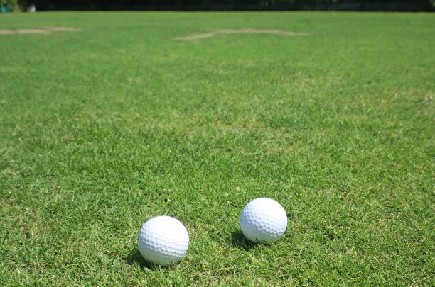 istock Image of Golf ball on golf course 1400905980