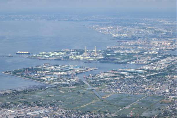 istock Scenery from the flight, Tokyo Bay 1400907238