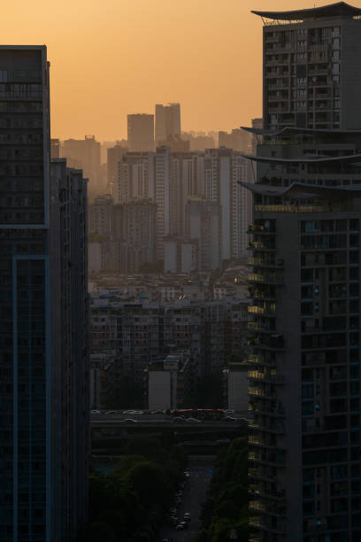 istock Modern residential building at sunset 1400909146