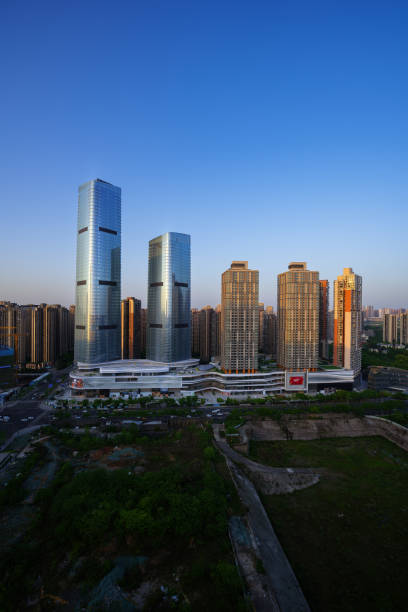 istock Modern residential building at sunset 1400909173