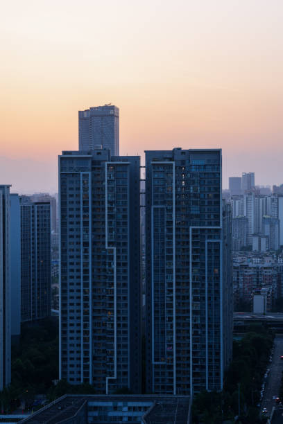 istock Modern residential building at sunset 1400909777
