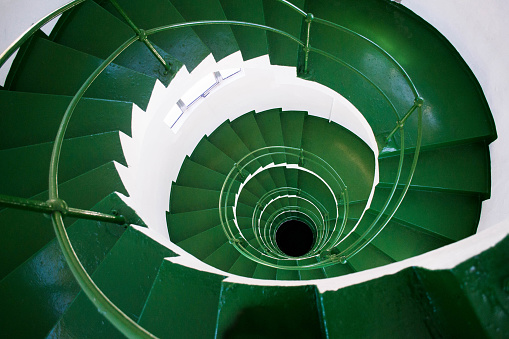 spiral road of a lighthouse in praia do cassino , brazil