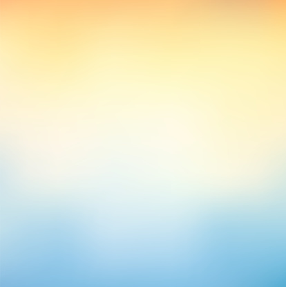 Summer Sunny Clear Sky Orange and Blue Abstract Defocused Color Gradient Background Vector Illustration