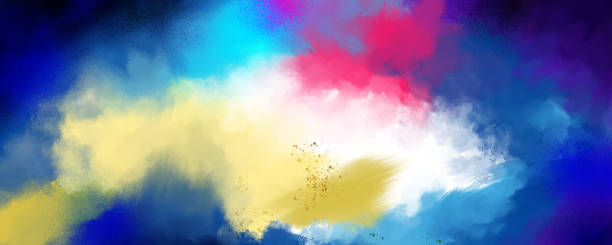 istock Abstract painting mixes many colors and textures for backgrounds and wallpapers 1400918984