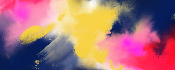 istock Abstract painting mixes many colors and textures for backgrounds and wallpapers 1400918989