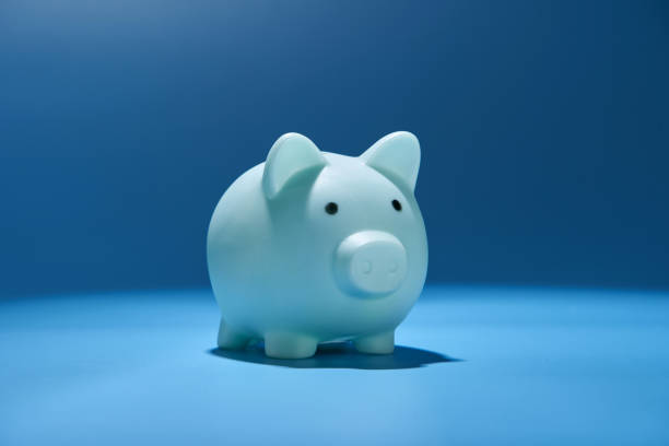 istock green pigggy back against blue background with copy space 1400932899