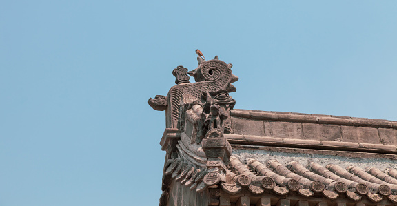 Chinese traditional style ancient building roof