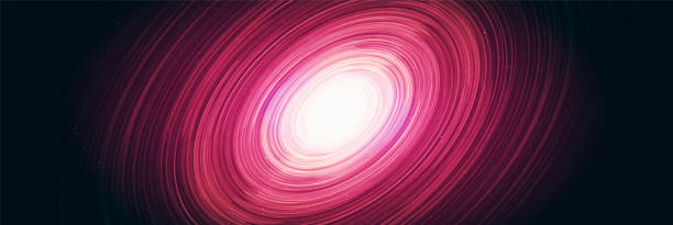 istock Shiny Pink Spiral Black hole on Galaxy background with Milky Way spiral,Universe and starry concept design,vector 1400940579