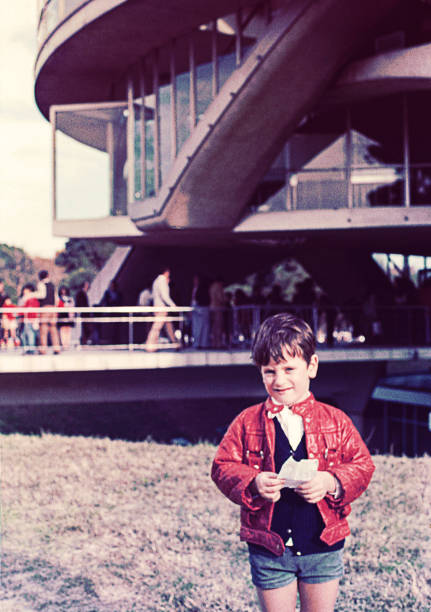 istock Vintage boy in front of the Planetarium 1400947740