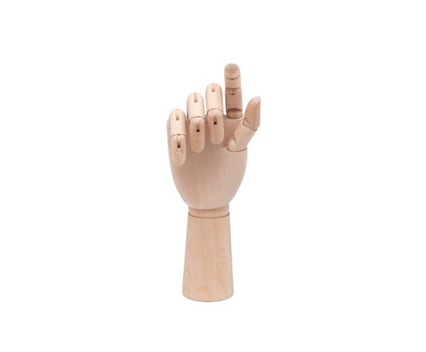 istock wooden hand on isolated background 1400952857