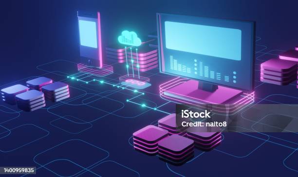 Computer Internet Technology Computer Devices Technology Internet Concept3d Rendering Stock Photo ...