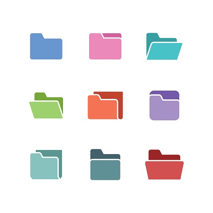 Folder icons,vector illustration.
EPS 10.
