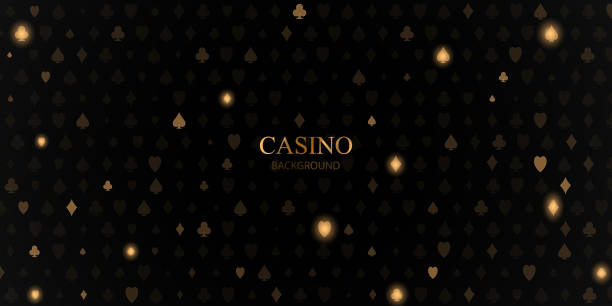 vip векторная иллюстрация игрового фона казино с игровым оборудованием. - blackjack cards casino gambling stock illustrations