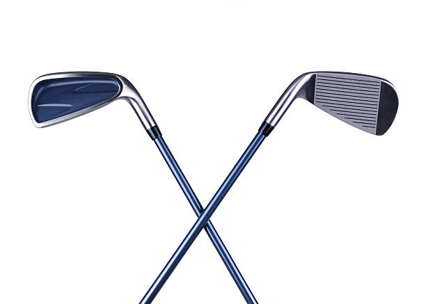 istock Two golf clubs in an x formation 140096382