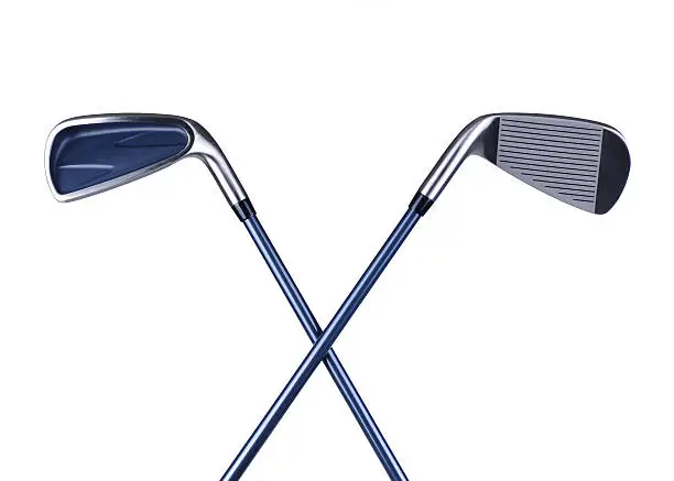 Photo of Two golf clubs in an x formation