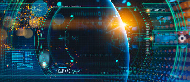 istock HUD ui futuristic user interface.3d global world map and business data charts. Digital screen of head up display dashboard panel, blue holograms of circular diagram, statistic graphs. 1400966290