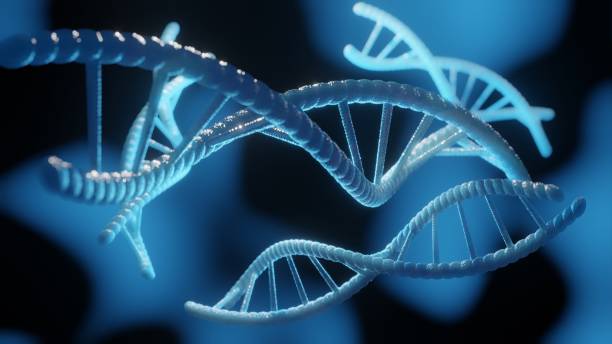 istock 3d rendering technology science concept DNA futuristic on  blue background 1400967312