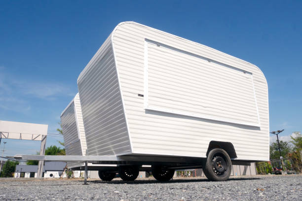 istock Car Mobile vending machines in Public Park. 1400974335