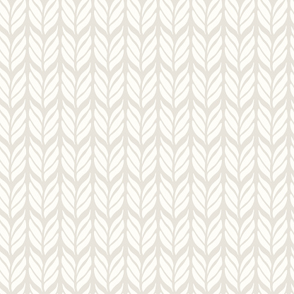 Knitting seamless pattern. Vector background with knitted woolen fabric in light color.