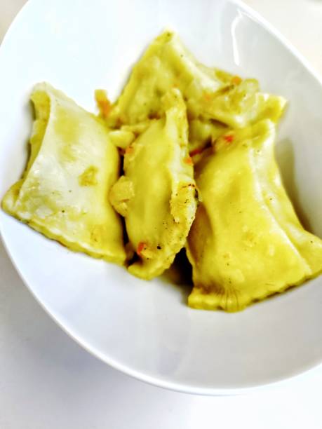 istock Snack of delicious German dumplings on the table 1400977111