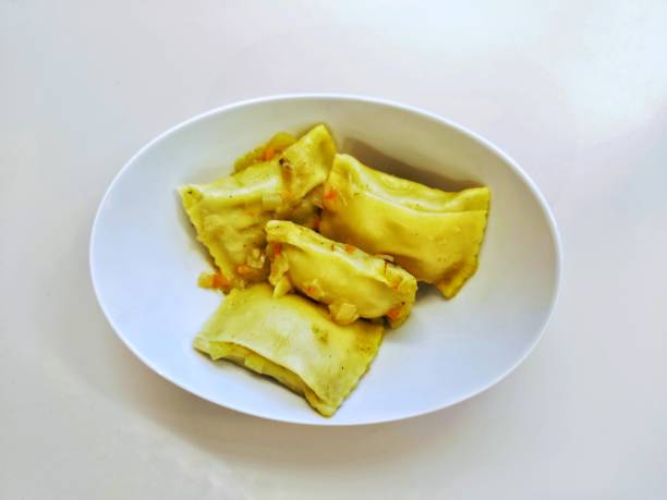 istock Snack of delicious German dumplings on the table 1400977115