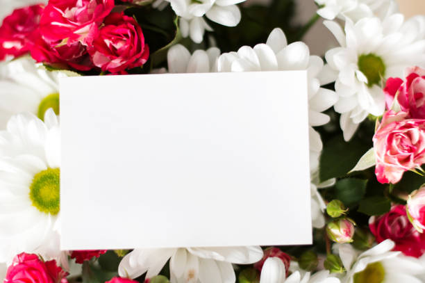 istock White card with space for text on a background of colors 1400981033