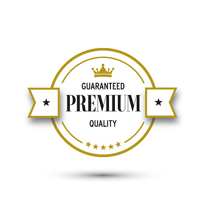 Premium, Guaranteed Quality logo badge design