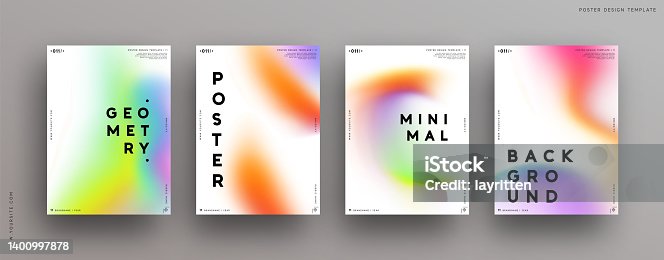 istock Abstract cover template. Set of colorful poster card. Bright multicolored gradient backgrounds 1400997878