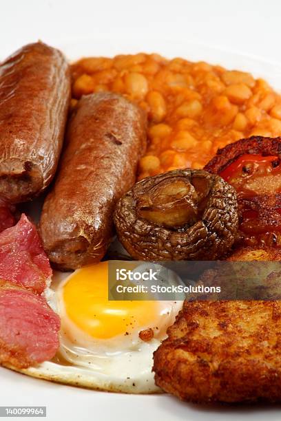 Pequeno Almoço Inglês Completo - Fotografias de stock e mais imagens de Alimentação Não-saudável - Alimentação Não-saudável, Almoço, Bacon