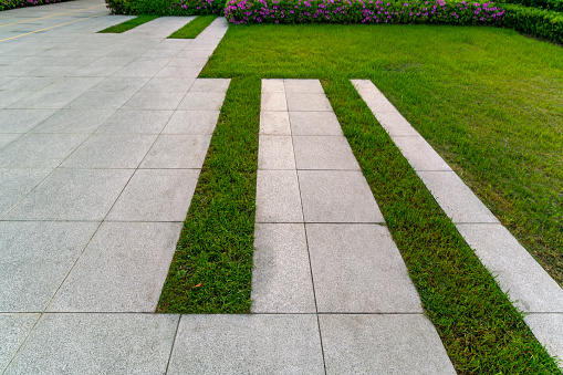 The Stone Path of a Garden Hotel