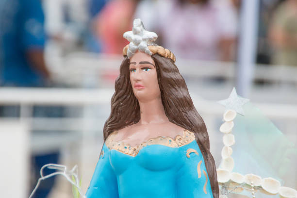 Iemanja statue during the party in her honor in Rio de Janeiro Brazil.