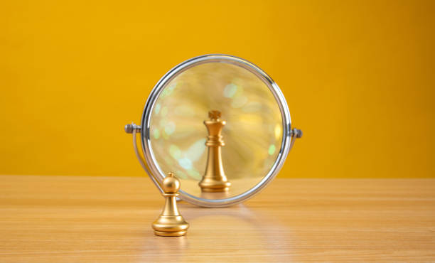 Pawn piece wants to be king Pawn piece wants to be king. egocentric stock pictures, royalty-free photos & images