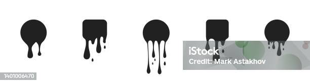 Dripping Color Ink Vector Dripping Ink Vector Illustration Liquid Paint Splash Black Dripping ...