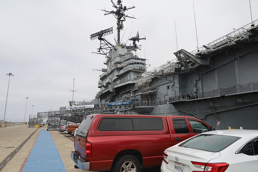 USS Hornet Air and Space museum5-29-2021: Alameda, California: USS Hornet Air and Space museum